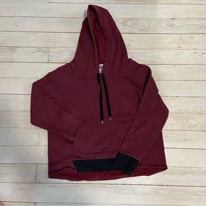 Rainbeau/hoodie/cropped/maroon and black/size medium